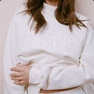 PARKE BRIDAL EDIT VARSITY MOCKNECK IN PEARL